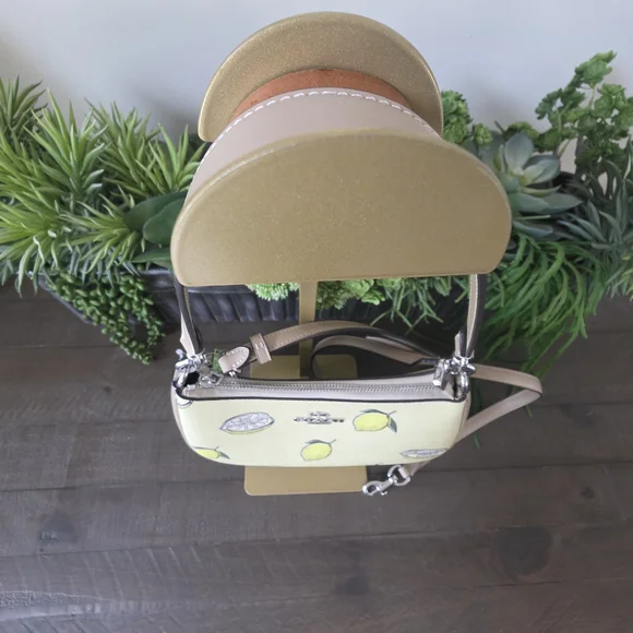 Coach Teri Shoulder Bag/Crossbody Lemon Print Coated Canvas With Matching Wallet - Picture 4 of 15